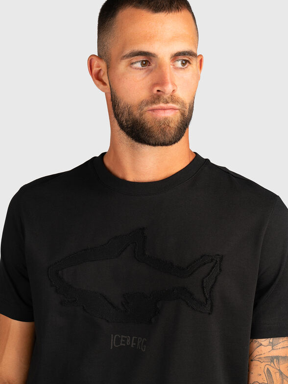 Cotton T-shirt with oval neckline - 4