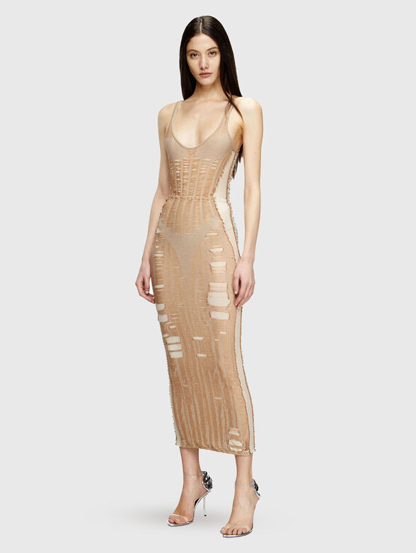 M-CALINA midi skirt with accent rips - 4