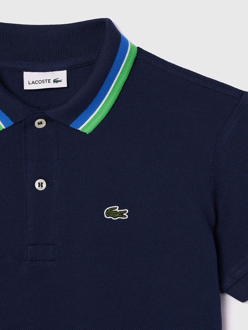 Polo shirt with contrast collar  - 3