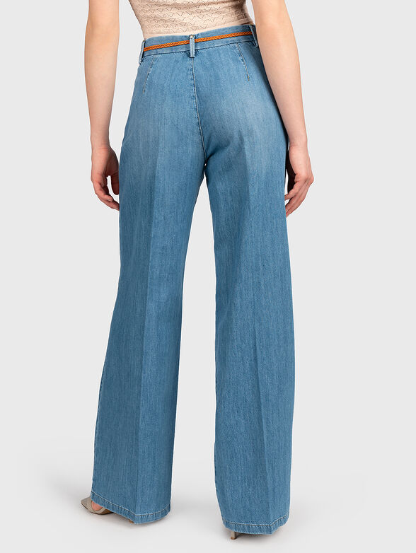 Jeans with wide legs and belt  - 1