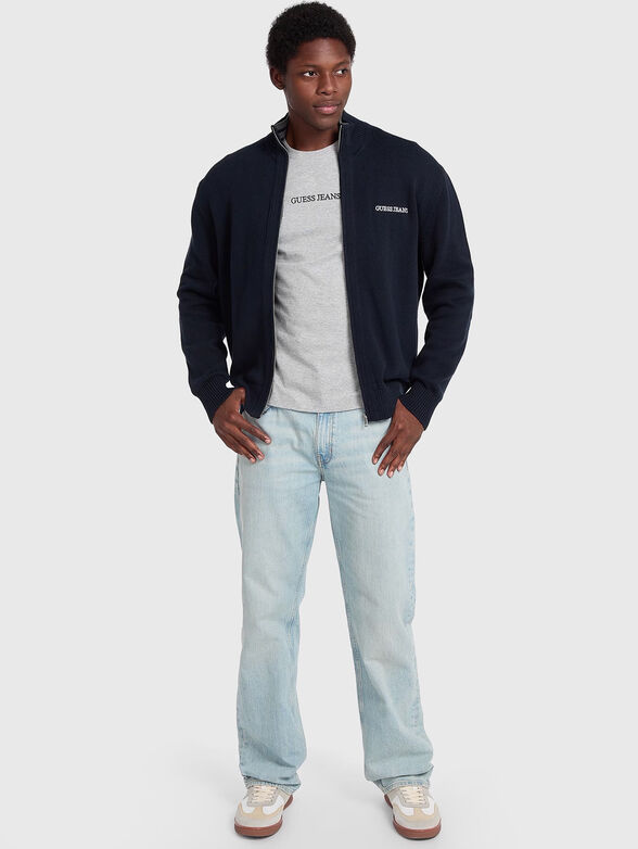 Cotton sweatshirt with zip - 2