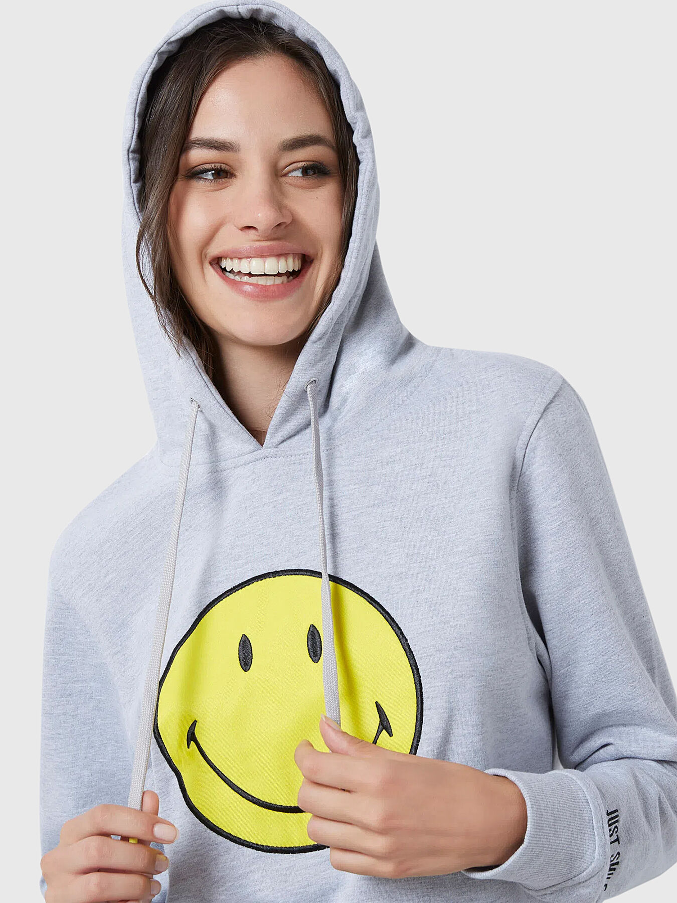 SMILEY hooded sweatshirt with print brand YAMAMAY