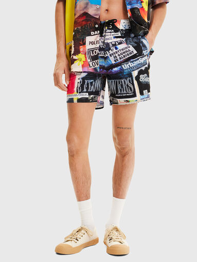 ARON beach shorts with multicolored print - 3
