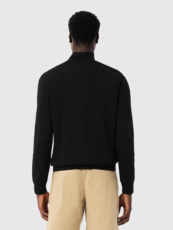 Zipped high neck cotton sweater - 3