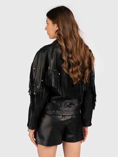 LAFRANKA fringed leather jacket - 3