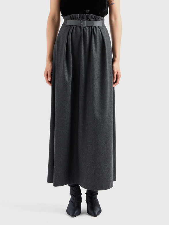 Wool maxi skirt with high waist - 1