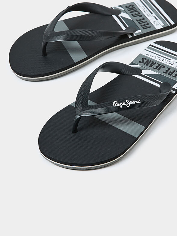 WHALE flip flops in black color - 3
