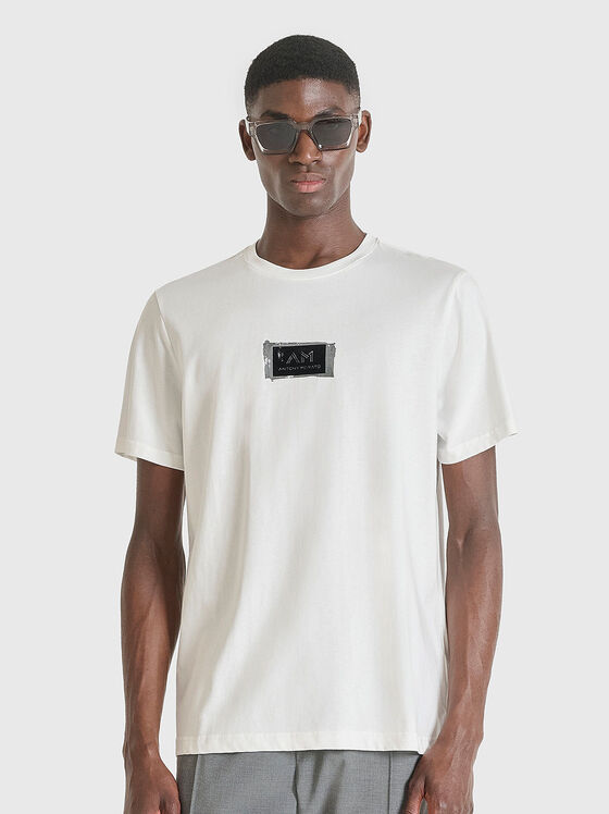 Тениска с мини лого от памук - 1