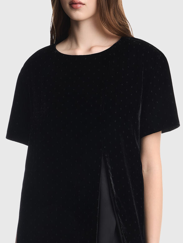 Velvet dress with shiny dots - 3