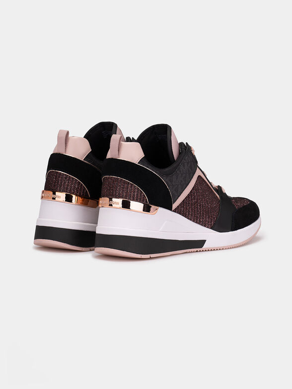 GEORGIE sneakers with shiny threads in rose gold - 3