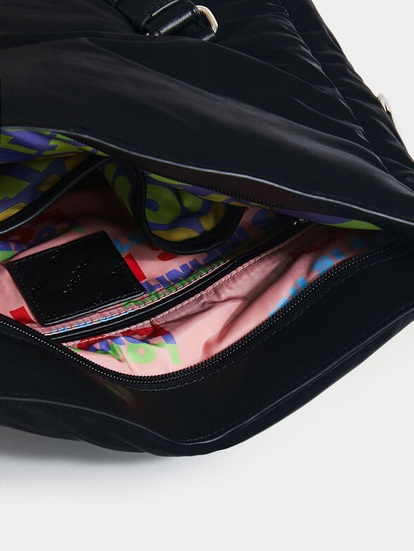 Black handbag with two types of straps - 6
