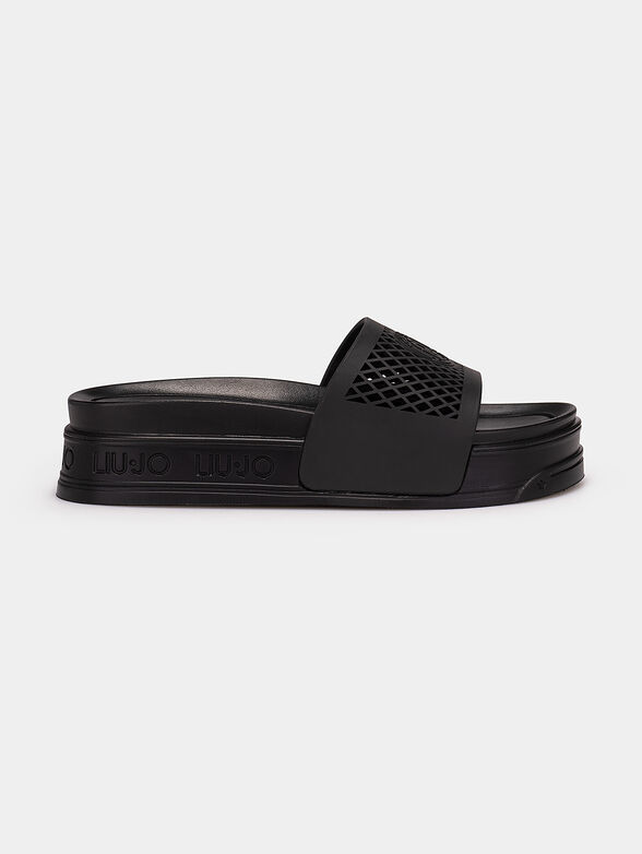 Black sliders with branded band - 1