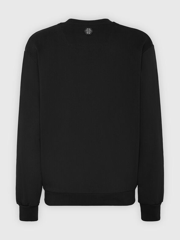 GOTHIC P round neck swetshirt in black - 2
