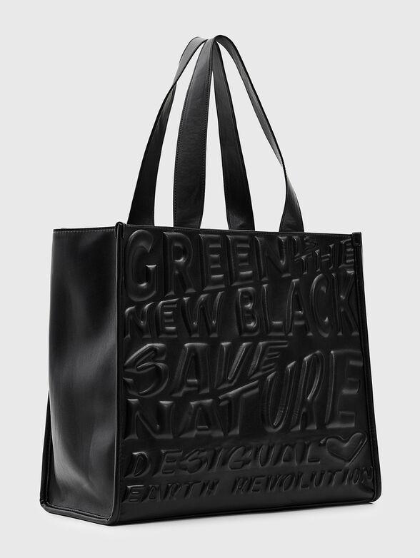 Black bag with embossed texture - 4