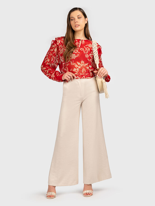 Viscose and silk printed blouse - 2