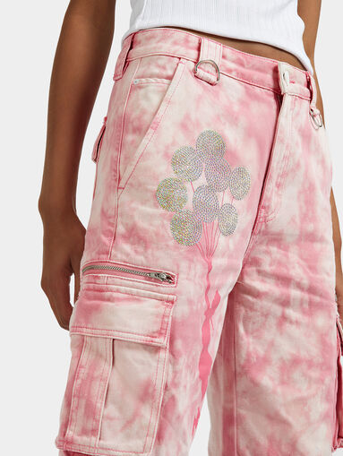 MALIA cargo pants with tie-dye effect  - 4