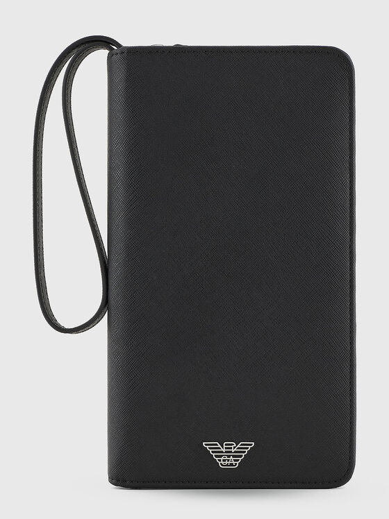 Saffiano effect logo wallet - 1