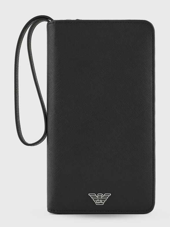 Saffiano effect logo wallet - 1