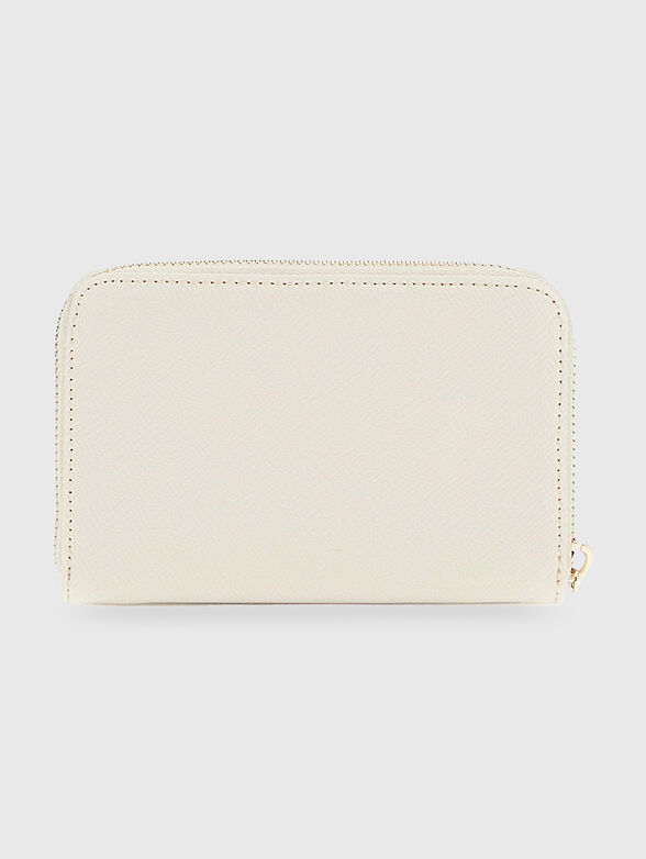 LAUREL beige  wallet with triangular logo accent - 2