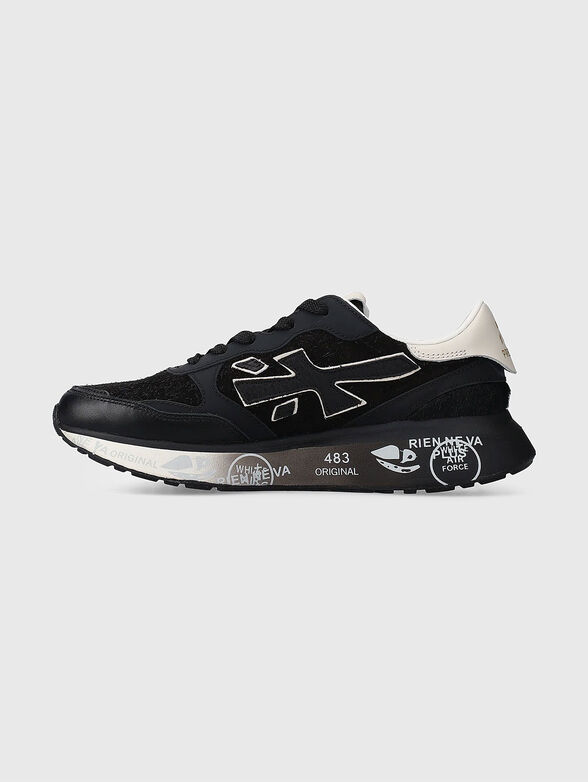 LAURYN suede and leather sports shoes with accent sole - 4
