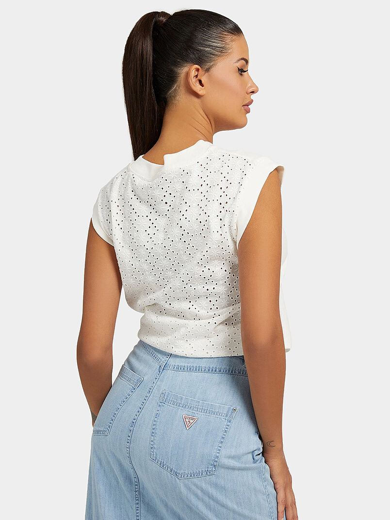 BRIDGETTE top with embroidered logo - 3