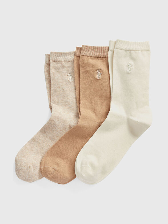 Set of three pairs of socks with logo - 1