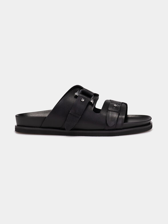 Leather black sandals - 1
