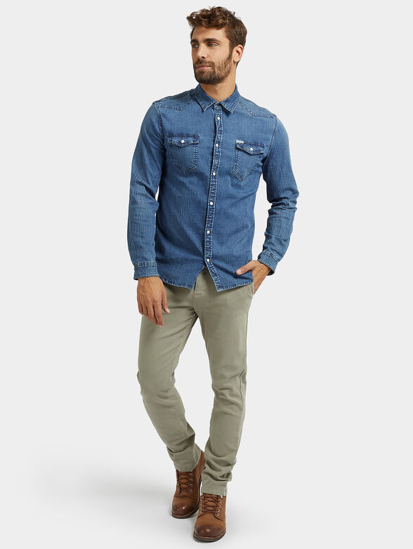 Blue denim shirt - 2