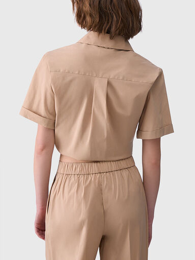 Cropped shirt with ties  - 3