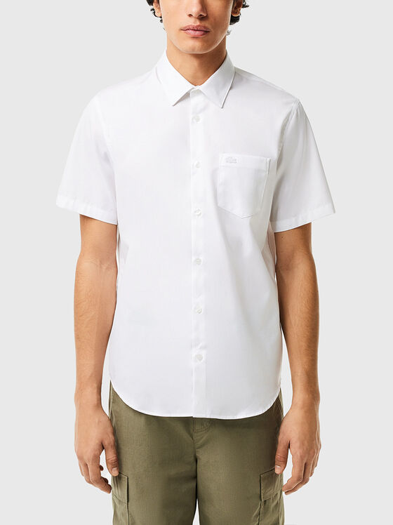 Памучна риза с къс ръкав  - 1