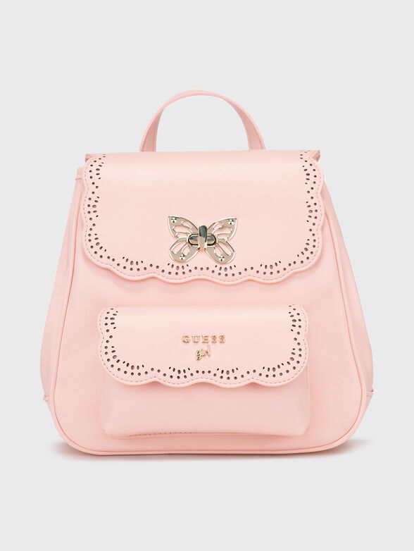 Pink backpack with perforations - 1