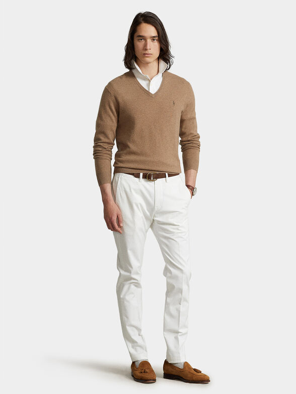 Wool V-neck sweater - 2