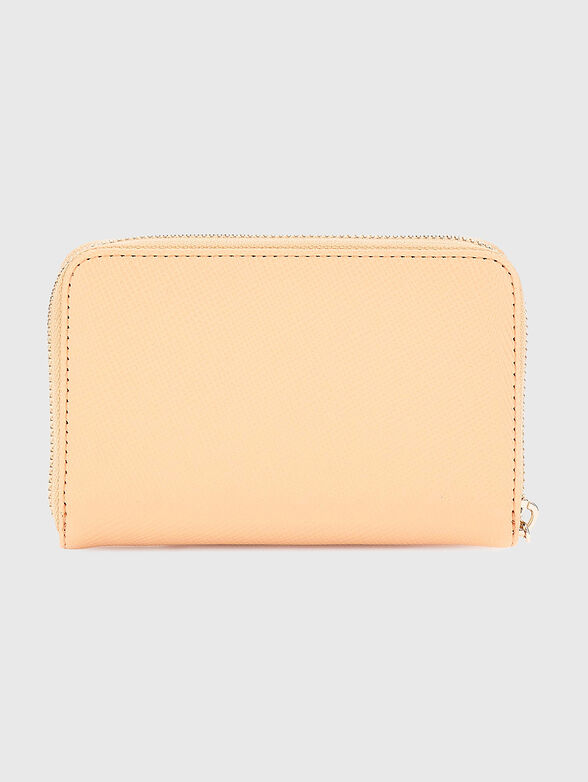 LAUREL beige  wallet with triangular logo accent - 2