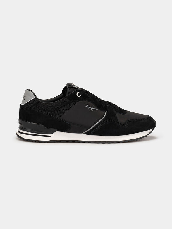 LONDON CITY sneakers with mix of textures - 1