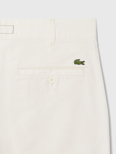 Shorts with logo embroidery in brown - 4