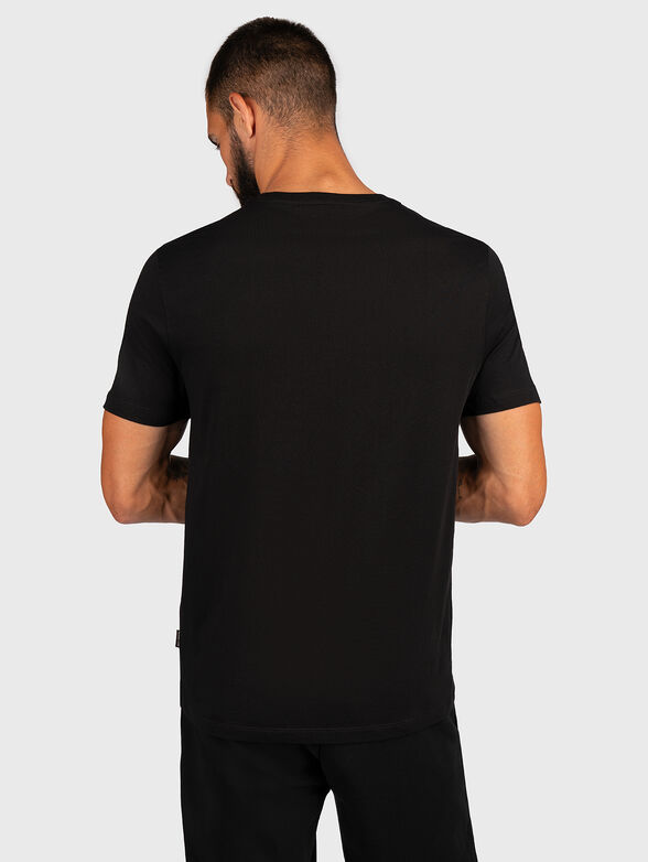 Cotton T-shirt with contrast logo - 3