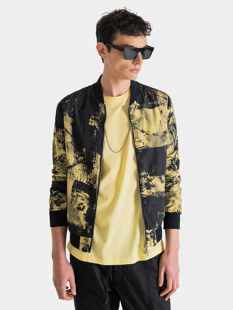 Bomber jacket with tropical print - 3