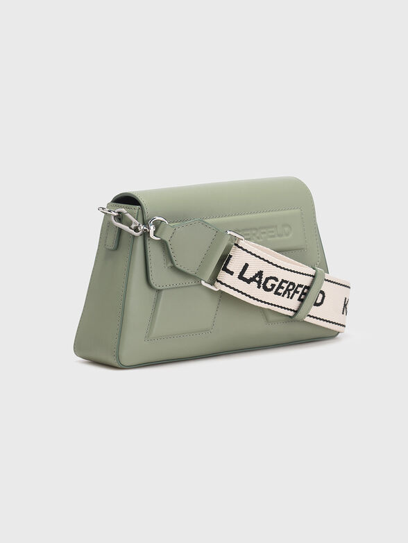 Leather crossbody bag with logo - 4
