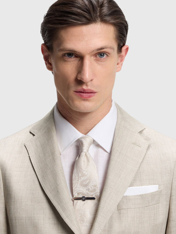 Slim-fit linen-blend blazer - 3