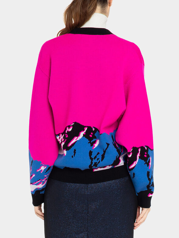 Cardigan with colorful print - 3