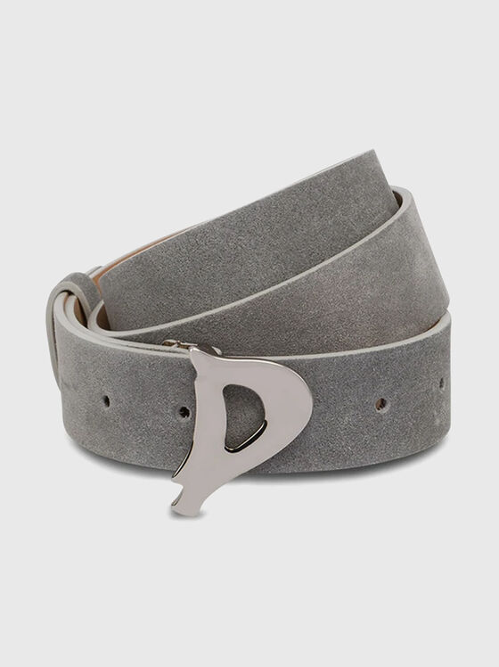 Велурен колан с лого детайл - 1