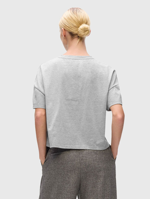 Cropped T-shirt with logo accent - 3