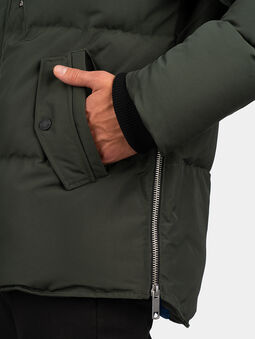 Black padded jacket with hood - 3