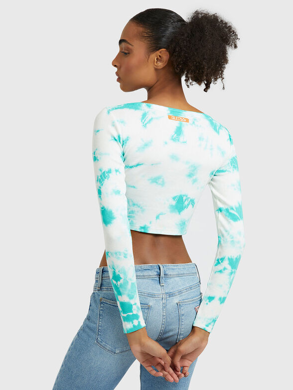 Blue blouse with print - 3