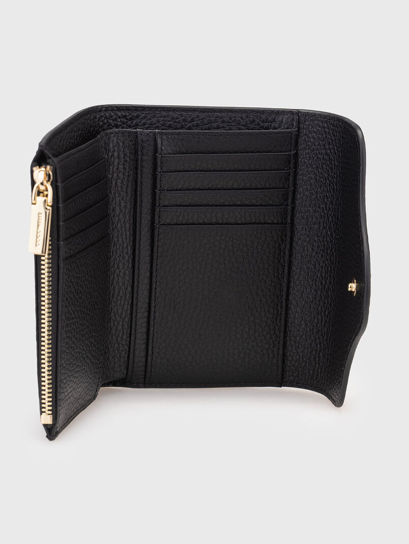 Leather wallet with logo - 3