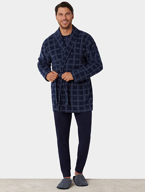 WARM COMFY home robe with checkered print - 3