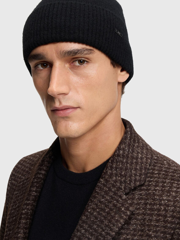 Cashmere banie with logo - 2