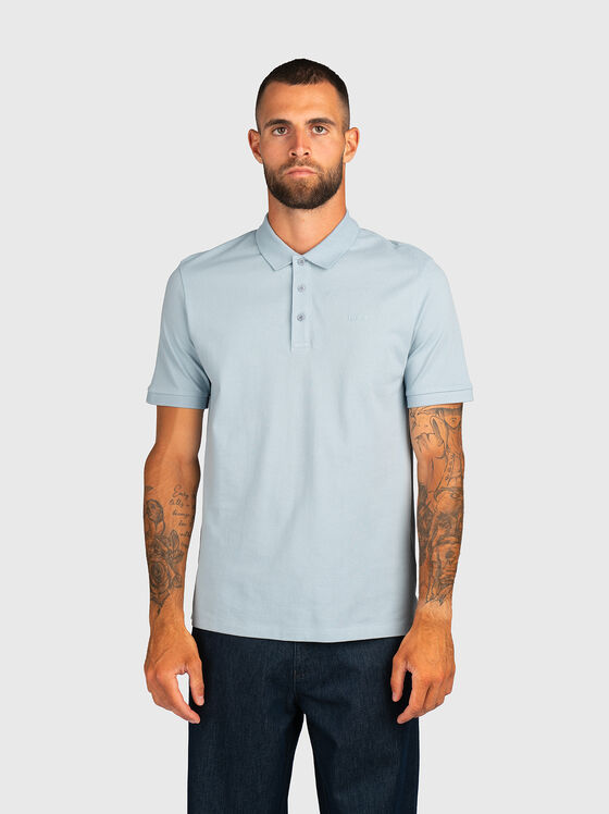 Памучен поло-шърт с копчета - 1