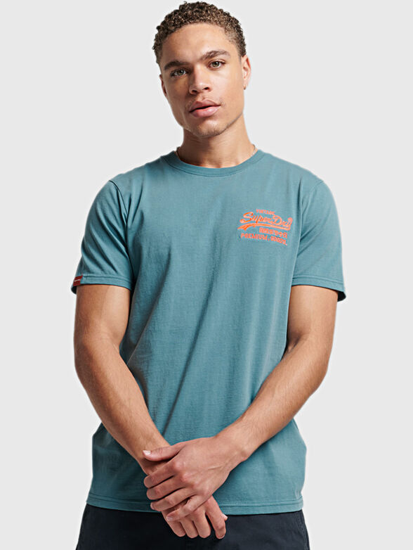 Cotton blend T-shirt with logo  - 1