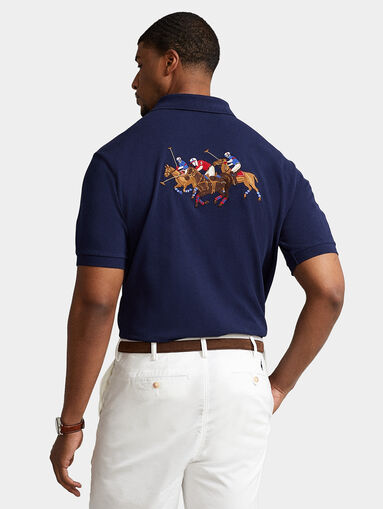 Polo shirt in blue color - 3